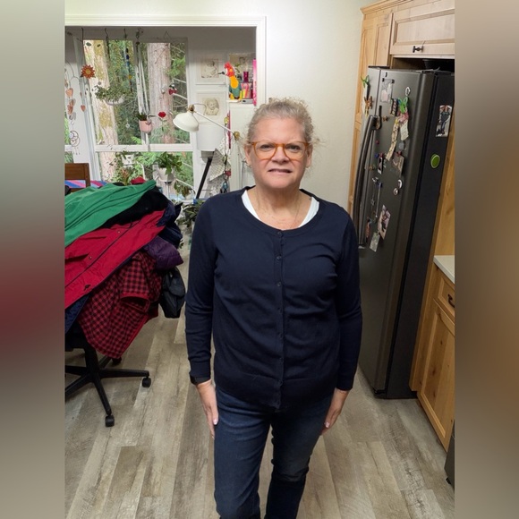 Lane Bryant Navy Crew Neck Sweater - Picture 2 of 5